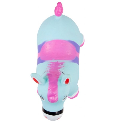 Skoczek dla dzieci do skakania z pompką KONIK 58 cm | Błękitno - różowy